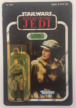Vintage 1983 Star Wars Princess Leia Endor Poncho Moc Figure Rotj