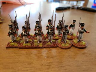 28mm Superbly Painted Russian Napoleonic Line Infantry Metal 12 Figs