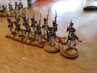28mm Superbly Painted Russian Napoleonic line infantry metal 12 figs 3