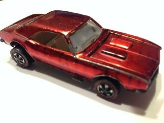 Redline Hotwheels 1968 U.  S.  Camaro Red With White Interior Please Read