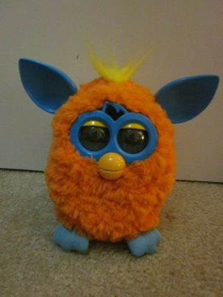 2012 Hasbro Furby Boom Orangutan Orange & Blue Talking Interactive Toy -