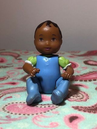 Fisher Price Loving Family Twin Time Dollhouse African American Baby Boy Doll