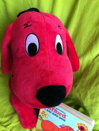 Set Of 2 Items Clifford the big red dog Plush Large 13” Plus Board Book 3