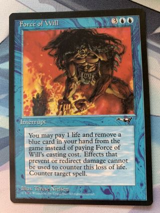 Magic The Gathering Mtg - Force Of Will (alliances) - Nm