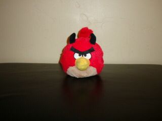 Angry Birds Red Halloween Devil Horns Plush No Sound Bird Animal 5 "