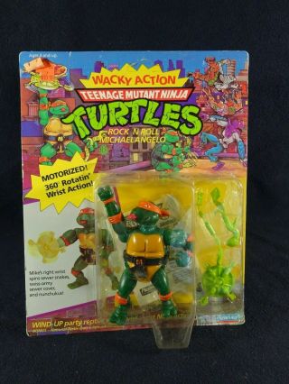 Wacky Action Michaelangelo Tmnt Rare Action Figure Mutant Ninja Turtles Moc