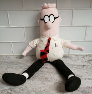 17 " Dilbert Doll Plush Commonwealth Toys Stuffed Comic Strip Character Red Tie