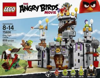 LEGO The Angry Birds Movie 75826 King Pig ' s Castle Red King Pig Eagle 8
