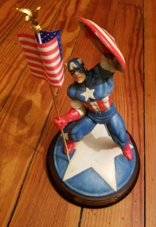 Captain America Limited Edition Porcelain Bisque Figurine Only 7500 Produced