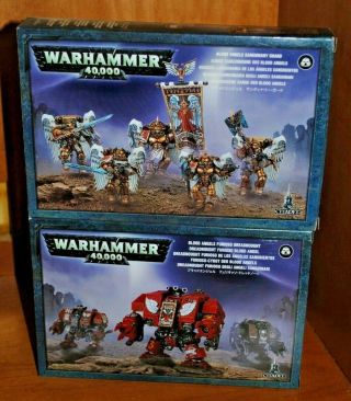 Warhammer 40k Space Marines Blood Angels Sanguinary Guard & Furioso Dreadnought