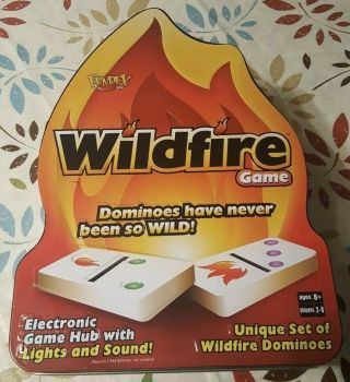 Fundex - Wildfire Dominoes - Family Game Electronic Hub W/ Lights & Sounds