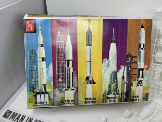 2012 AMT - - SATURN V ROCKET & APOLLO SPACECRAFT KIT (Parts) 1/200 SCALE Incomplete 2