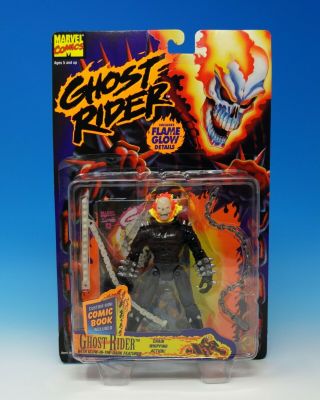 Toybiz Ghost Rider Vintage Marvel Comics Moc Johnny Blaze 1995 Flame Glow