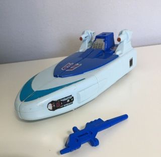 Transformers G1 Decepticon Scourge And Gun 1986 Hovercraft Missing Head Weapon