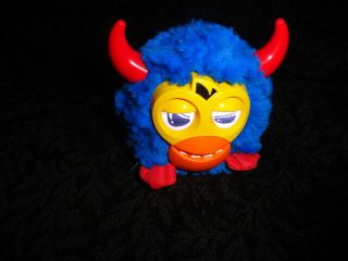 2012 Hasbro Furby Party Rockers Creature Interactive Blue Pet W/ Horns