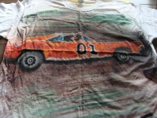 DUKES OF HAZZARD TShirt The General Lee Adult XL 1 of 1 hand sprayed 2