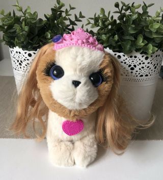 Furreal Friends Pet Puppy Dog Interactive Toy Cocker Spaniel Princess Crown Bark
