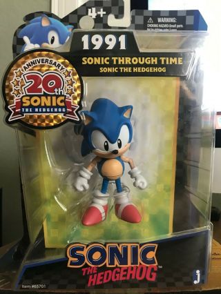Sonic The Hedgehog 20th Anniversary Sonic Through Time 1991 Sega Jazwares