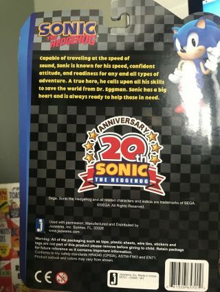 Sonic The Hedgehog 20th Anniversary Sonic Through Time 1991 Sega Jazwares 4