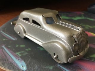 Marx / Wyandotte 4 " Pressed Steel Chrysler Airflow Toy Car Detailed Rare A,  Cond