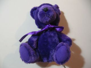 6.  5 " Plush Purple Teddy Bear Doll,  Made By First & Main,