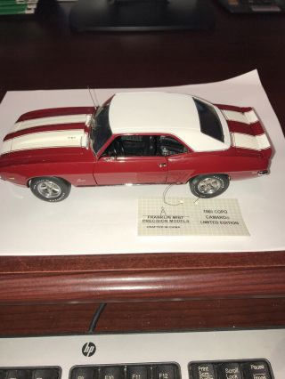 Franklin Diecast 1:24 1969 Chevrolet Copo Camaro,  Le B11e267 No Box