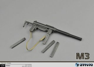 Zytoys Zy2005 1/6 World War Ii Us Army M3 Submachine Gun Toys Weapon Models