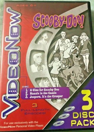Video Now Scooby - Doo Full - Length Episodes Wb 3 Disc Pack Shaggy Scooby Doo Vg A,