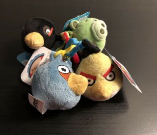 Angry Birds Plushies.  Set Of 4 With Tags.  Very.