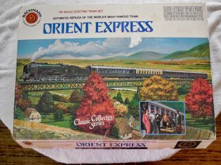 1985 Bachmann Ho Scale Electric " Orient Express " Train,  Orig Box,  Rare