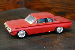 Vintage 1961 Pontiac Tempest Model Kit Screw Bottom Plastic Junkyard Promo Red