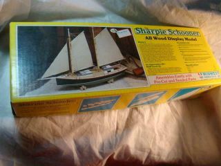 Sharpie Schooner Wood Boat Model,  Midwest Products Co