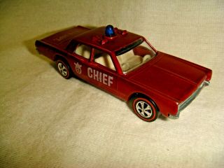 Hot Wheel Red Line Scarce Red Rare Plymouth Fury Fire Chief Cruiser Nm