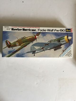 Vintage Revell 1:72 Hawker Hurricane Focke - Wulf Fw - 190 Plastic Model Kit H - 226u