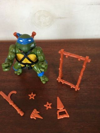 Teenage Mutant Ninja Turtles TMNT 1988 Leonardo Soft Head Leo Complete Pizza 5