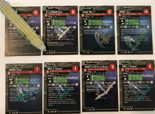 Axis And Allies War At Sea - Japanese Carrier Ijn Junyo Air Group Cards