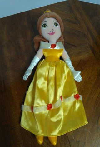 Disney Beauty & The Beast Princess Belle Plush Pillow Doll 25 "