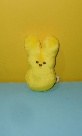 6 " Just Born Peeps Soft Easter Classic Yellow Bunny Rabbit Bean Plush Small Size