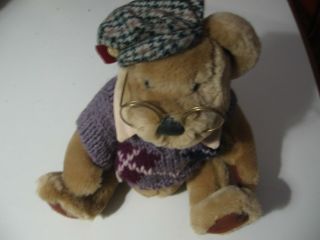 8 " Plush Teddy Bear Doll " Sherwood " Made By Brass Button,