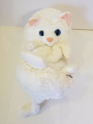 Hide Away Pets 15 " White Fluffy Soft Cat Kitten Plush Stuffed Animal Blue Eyes