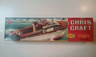 Vintage Lindberg Express Cruiser Chris Craft 1:40,  Model Boat Kit 700:98 1960 