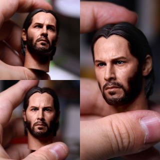 Eleven 1/6 Scale Keanu Reeves John Wick 2.  0 Head Sculpt For Hot Toys Figure Body