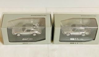 Mini Champs 1/43 Porsche 911 1963 1990 2picts Typed 901 964 Chrome