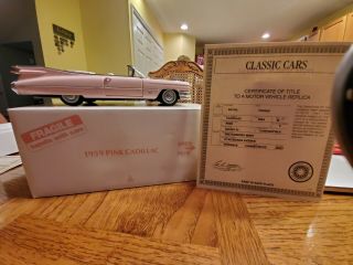 Danbury 1/24th Scale 1959 Cadillac Series 62 Convertible - Title - Box -