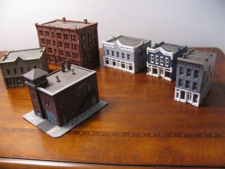 Assorted N - Scale Buildings/structures/scenery.  Assembled,  Pre - Owned.