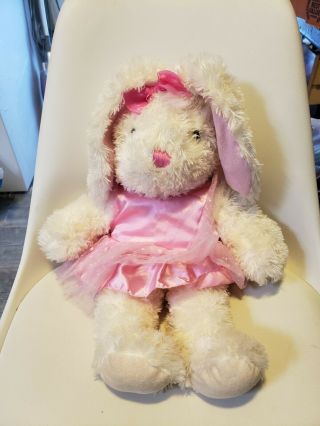 Ballerina Bunny Dan Dee White W/ Pink Tutu Plush 17 " Rabbit Stuffed Animal Soft