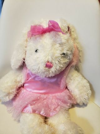 Ballerina Bunny Dan Dee white w/ Pink Tutu Plush 17 