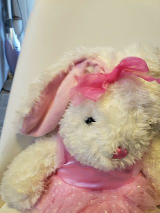Ballerina Bunny Dan Dee white w/ Pink Tutu Plush 17 