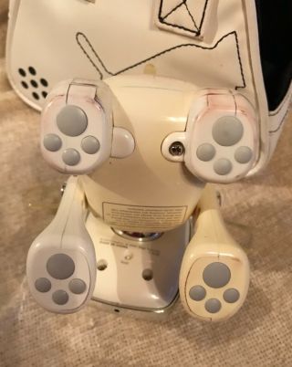 2005 Hasbro iDog Speaker Interactive Dog Tiger Electronics White with Carry Case 4