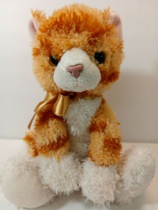 9 " Orange Tabby Cat With Bow 2006 Shining Stars Russ Berrie Plush Stuffed Animal